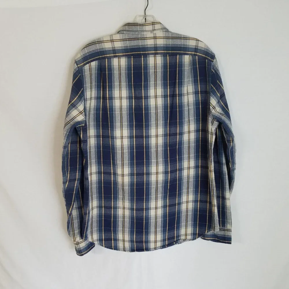 J Crew Midweight Plaid Flannel Shirt Slim Fit Mens‎ Size Medium